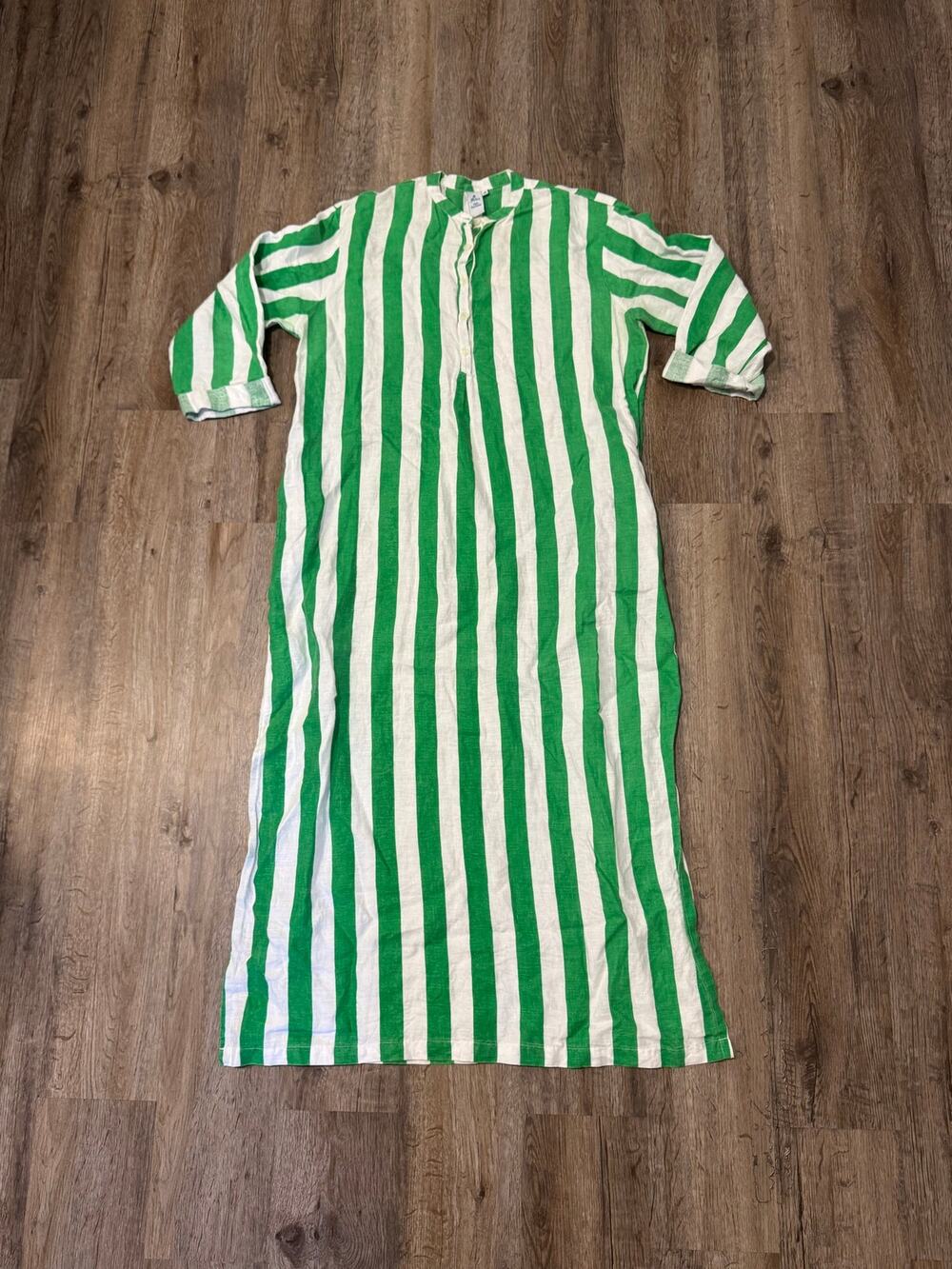 Felix Women's Striped Linen Dress Size Medium